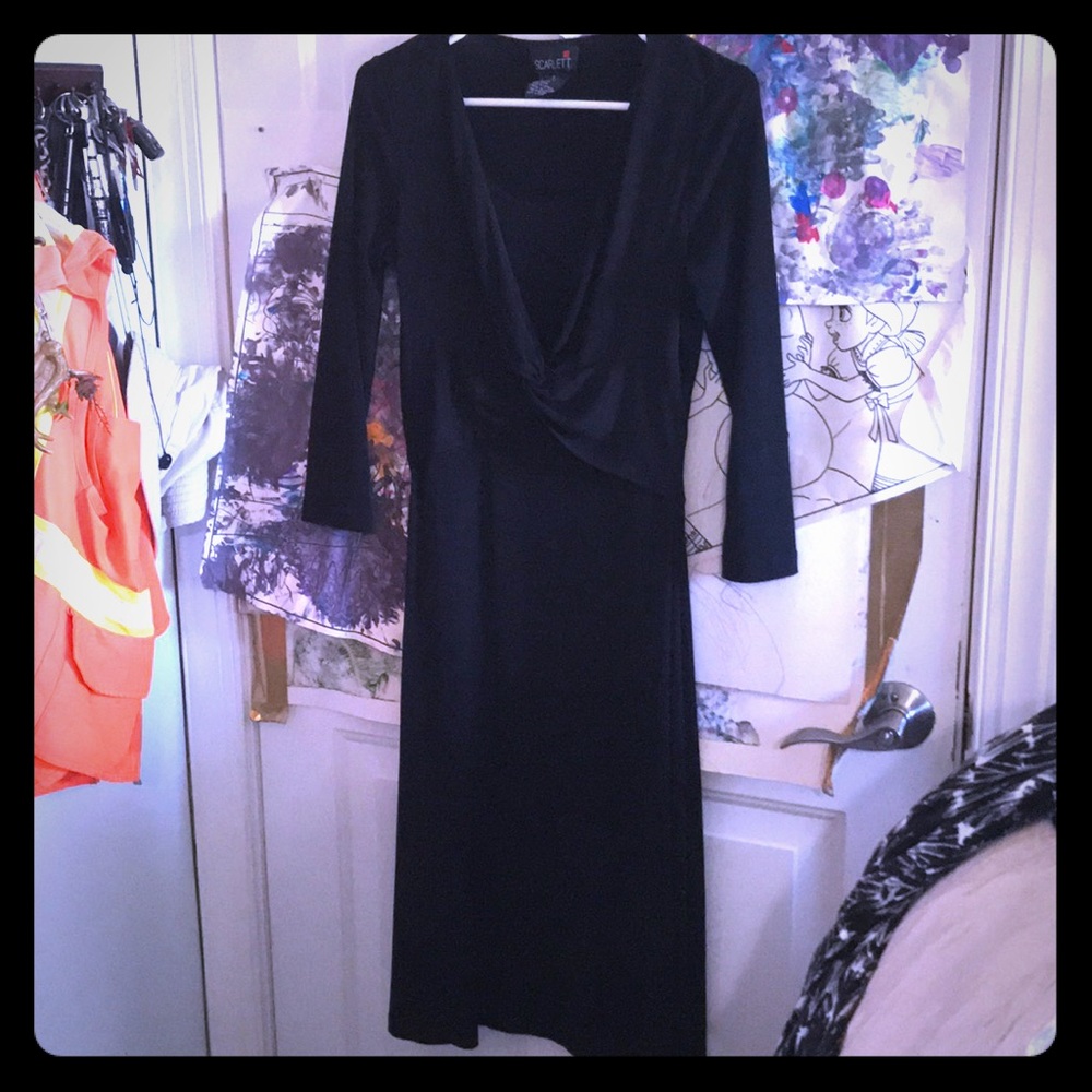 Black 3/4 length sleeve dress